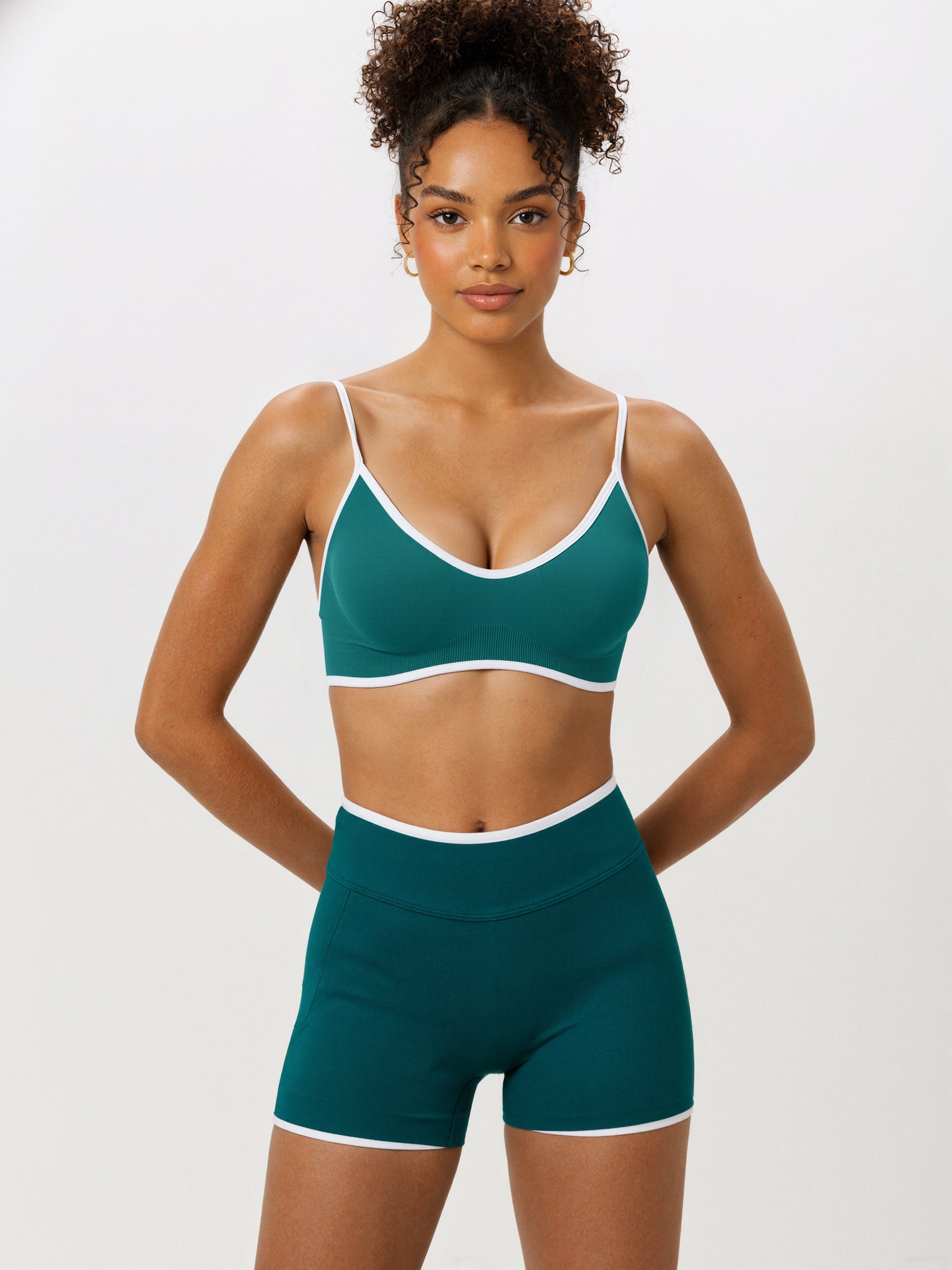 The Elevate Seamless Long Sleeve & Thin Strap Sports Bra Top