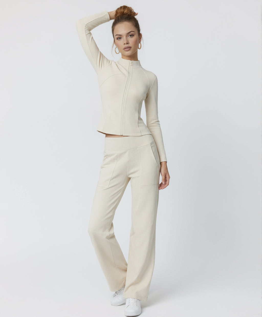 The Summit Stand-collar Fleece-lined Jacket with Thumbhole Cuffs