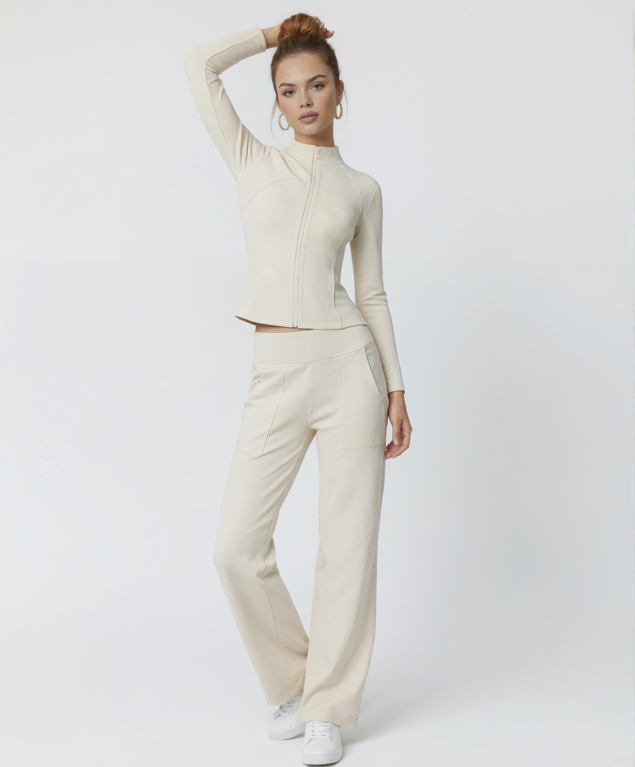 The Summit Stand-collar Fleece-lined Jacket with Thumbhole Cuffs