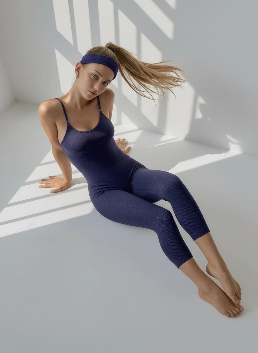 The Flexile Adjustable Strap Cross Back Athletic Active One-piece Onesie Jumpsuit