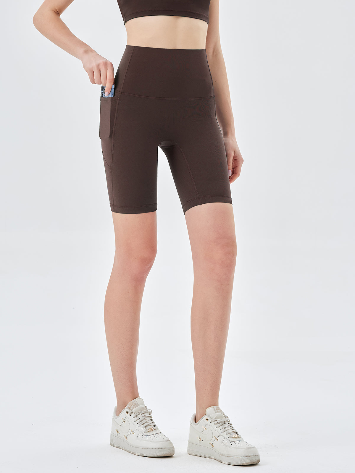 Sculpt & Perform High-Waist Biker Shorts with Side Pocket
