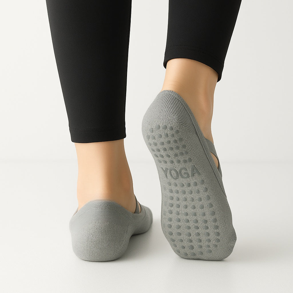 Inner Balance Cross-Strap Grip Non-slip yoga Socks