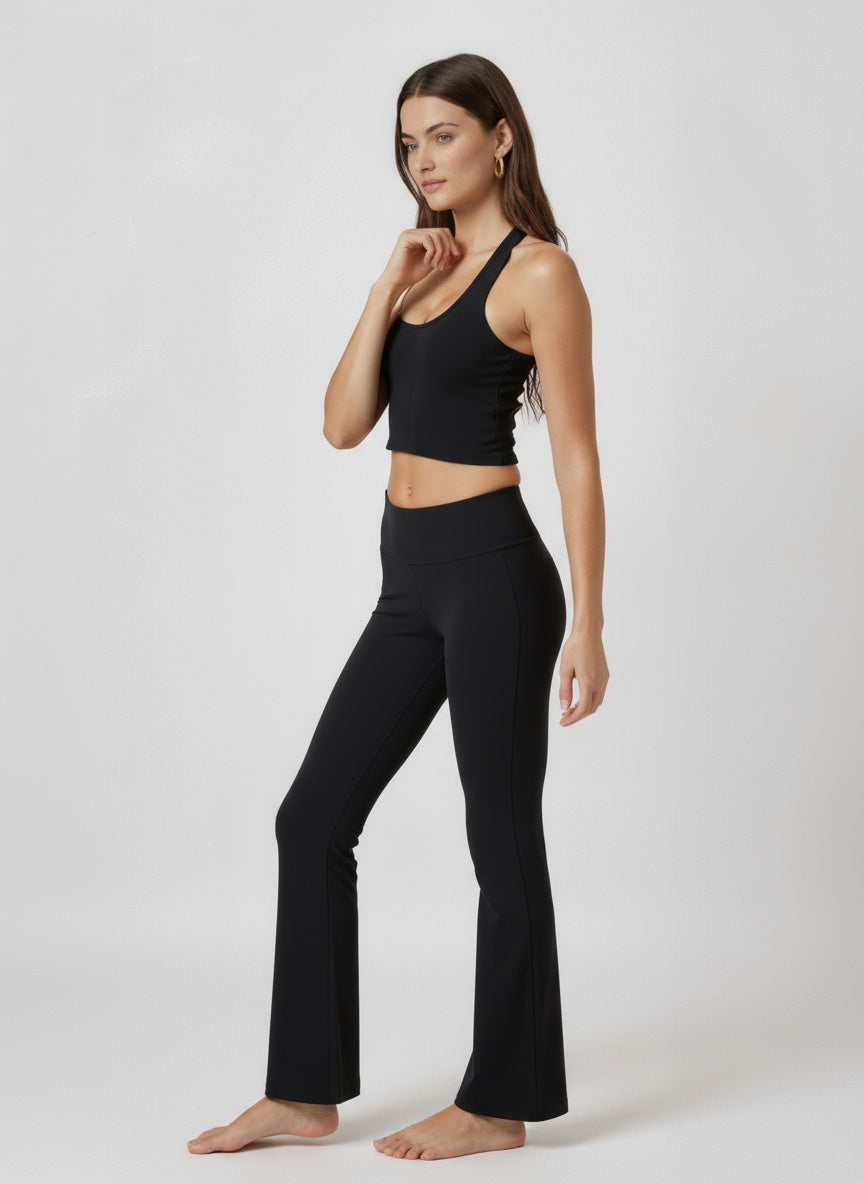 Seamless & Sculpted Comfort High-Waist Flared Leggings
