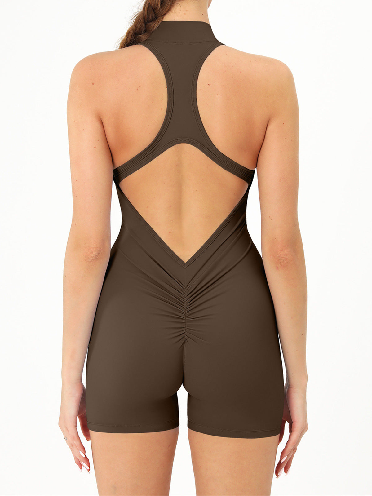 The Swift Mock Neck Zipper One-piece Athletic Active Jumpsuit Onesie