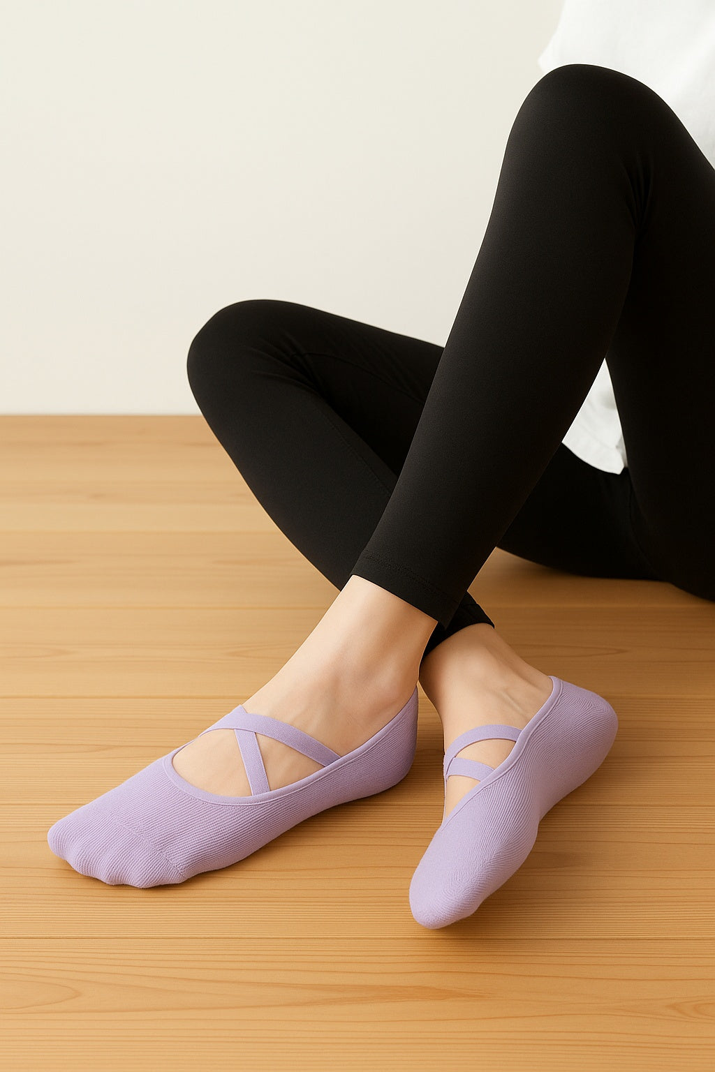 Inner Balance Cross-Strap Grip Non-slip yoga Socks