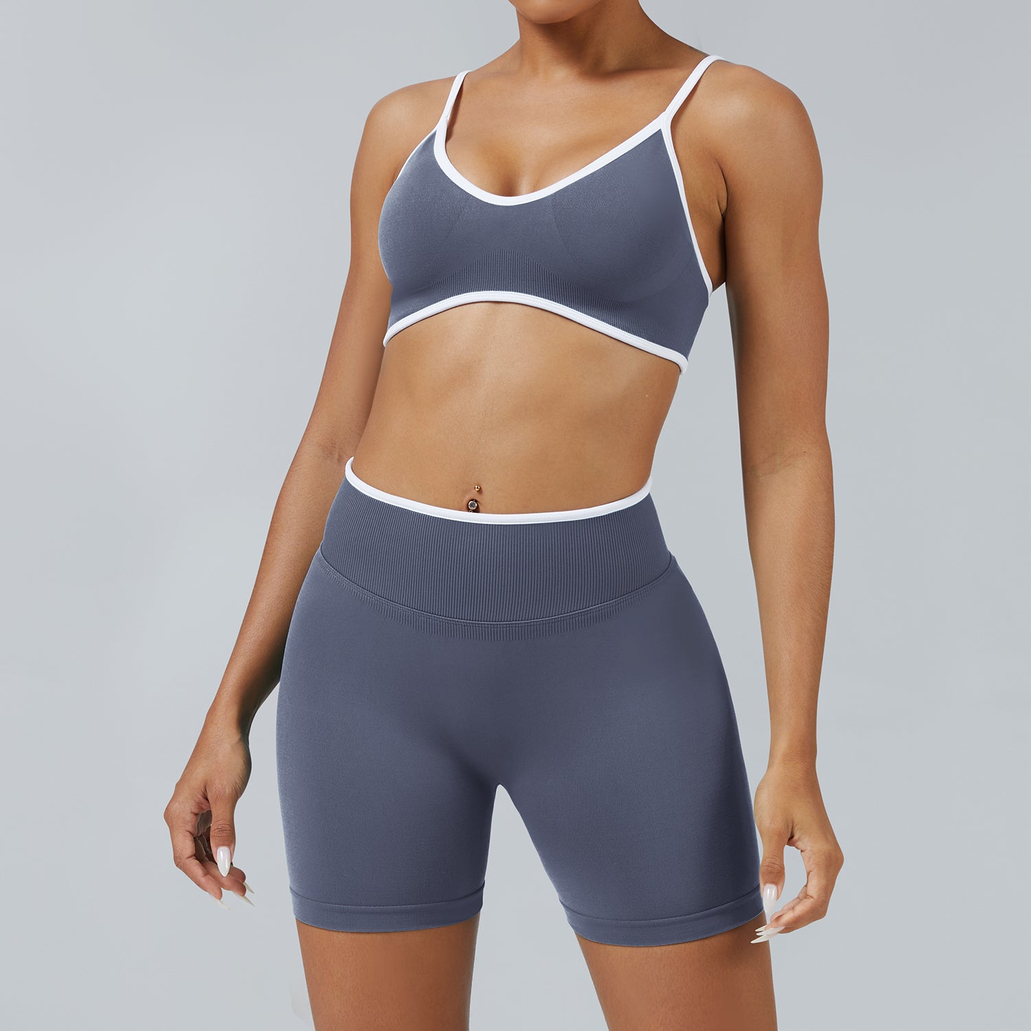 The Elevate Seamless Long Sleeve & Thin Strap Sports Bra Top