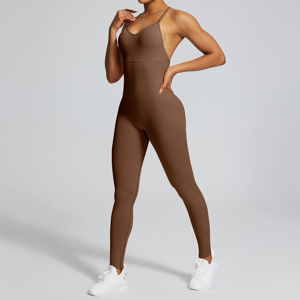 The Flexile Adjustable Strap Cross Back Athletic Active One-piece Onesie Jumpsuit