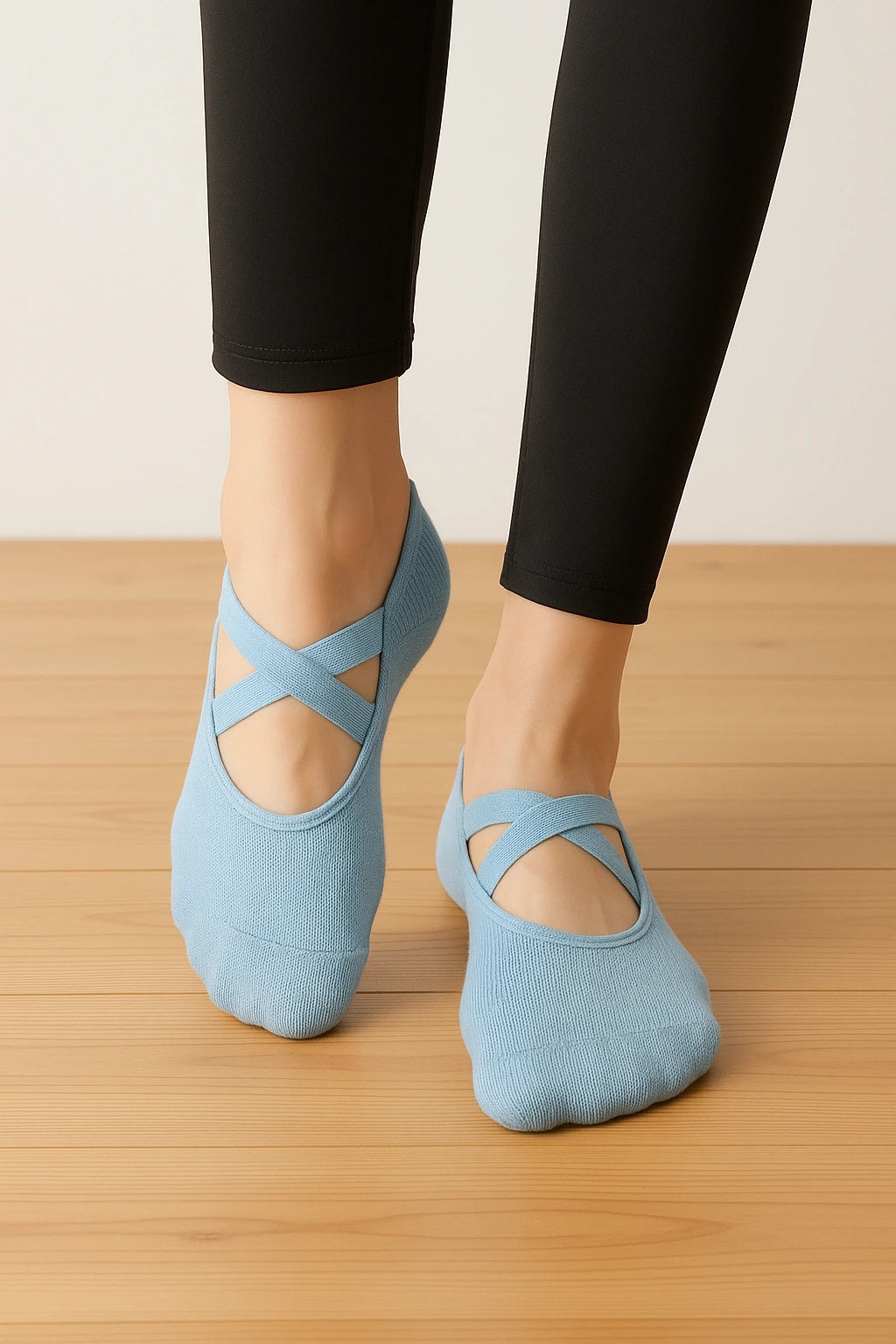 Inner Balance Cross-Strap Grip Non-slip yoga Socks