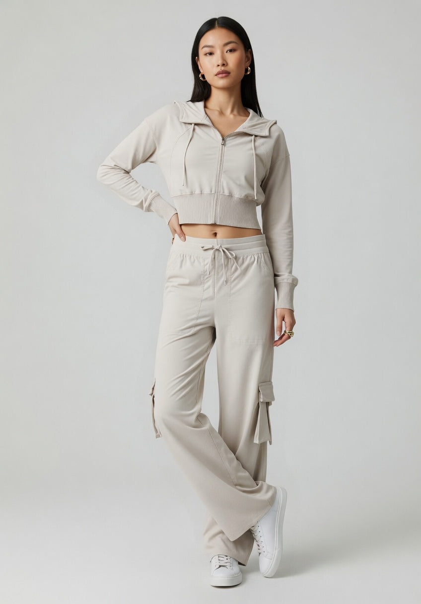 FLOW FLOW Jacket The Serene Cropped Hooded Jacket