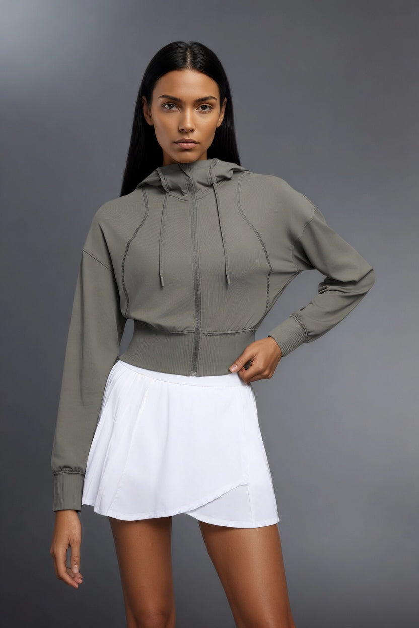 FLOW FLOW Jacket Sage / S (US 2-4) The Serene Cropped Hooded Jacket