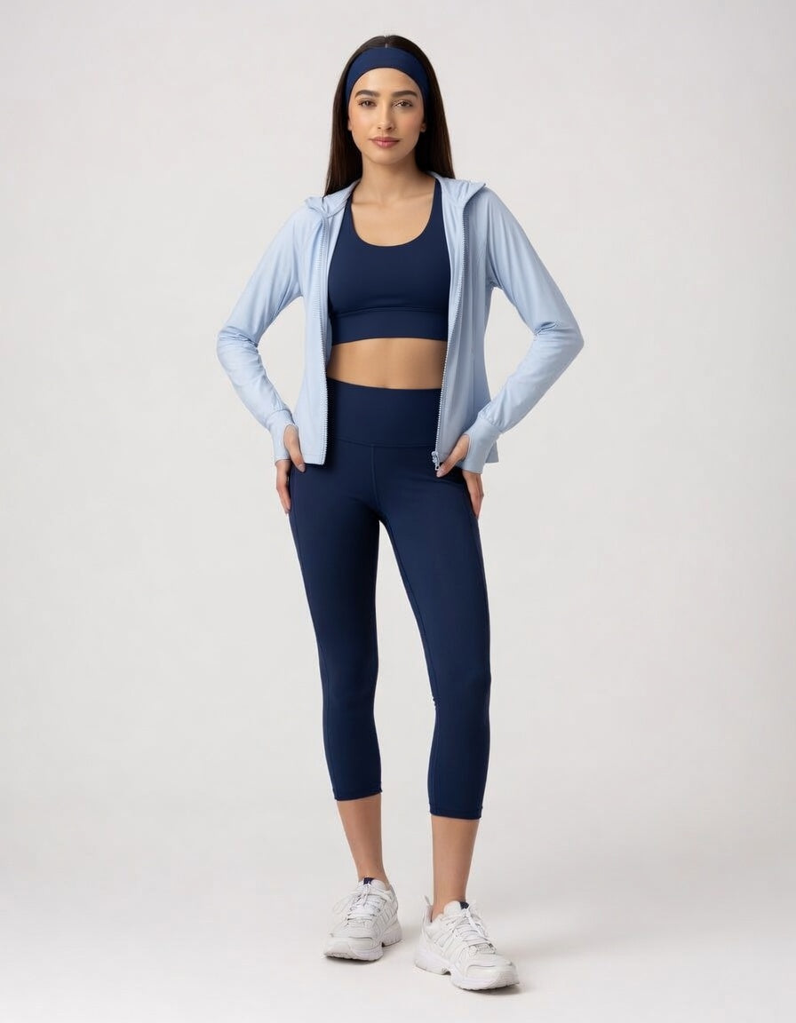 FLOW FLOW Leggings Sleek Seamless High-Waist 7/8 Cropped Leggings