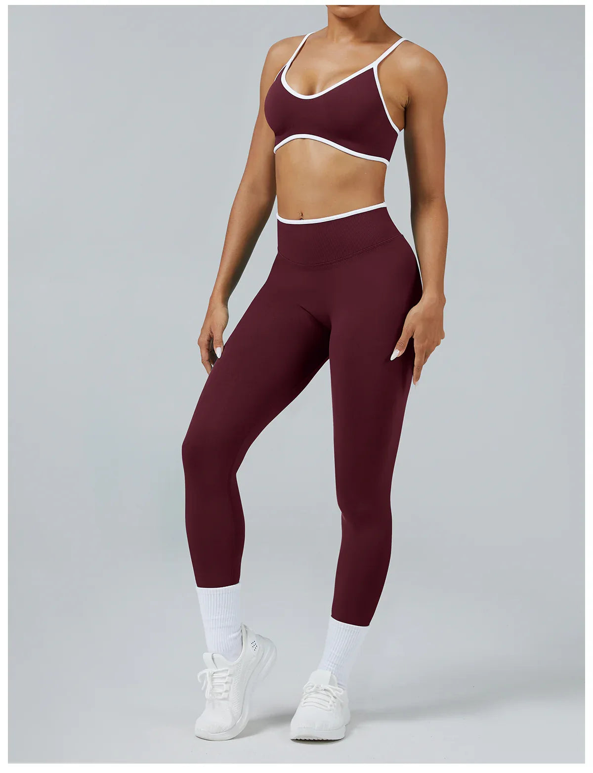 FLOW FLOW Leggings XS (US 0-2) / Red Wine / Long The Elevate Scrunch Booty-Lifting Biker Shorts & Leggings