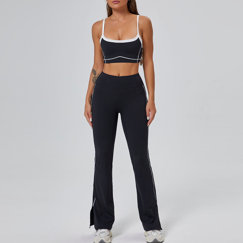 FLOW FLOW Leggings The Rhythm Color Block Flared High-Waist Active Athletic Leggings
