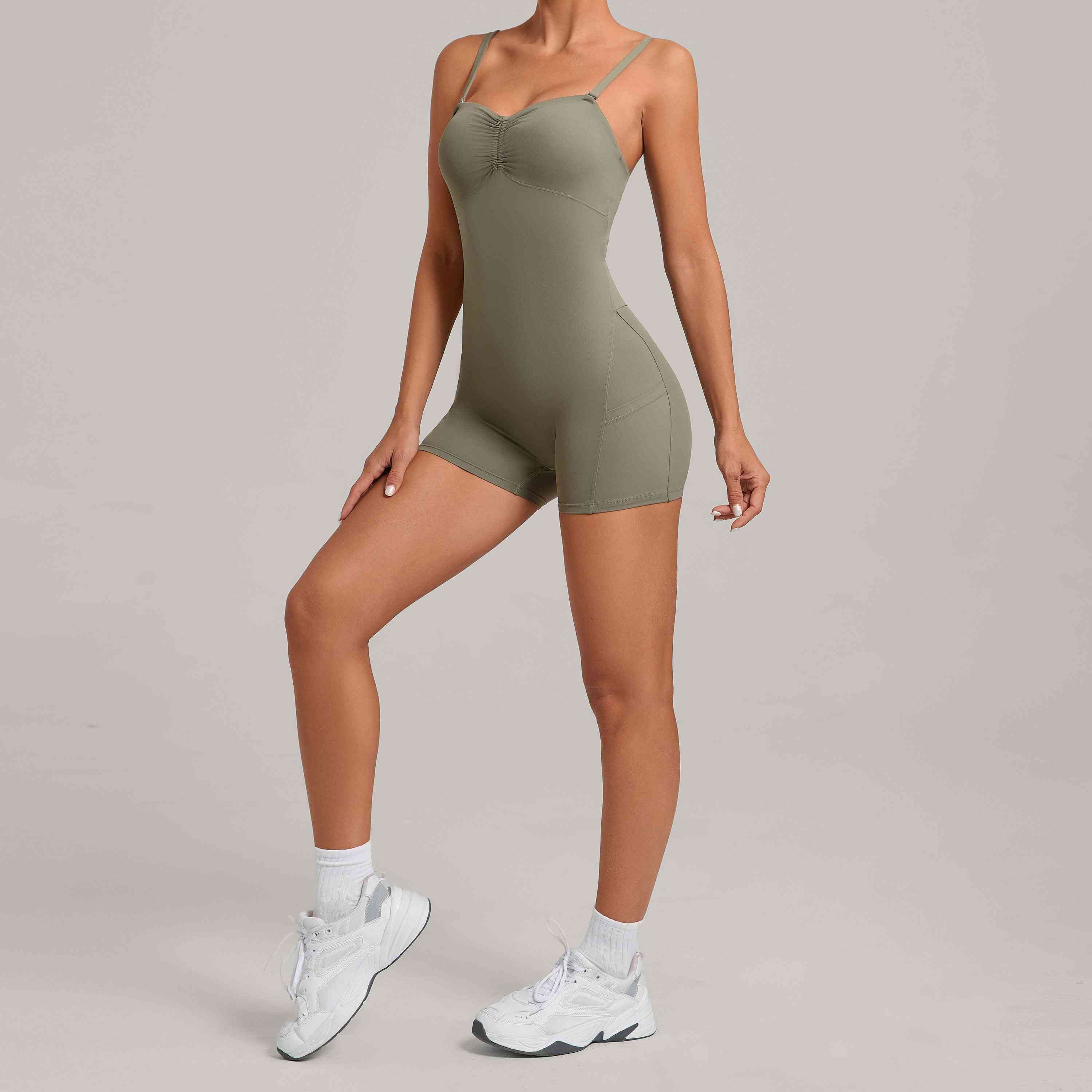 FLOW FLOW Onesie Sage / XS (US 0-2) The Allure Multi-Way Adjustable Straps Onesie with Side Pocket