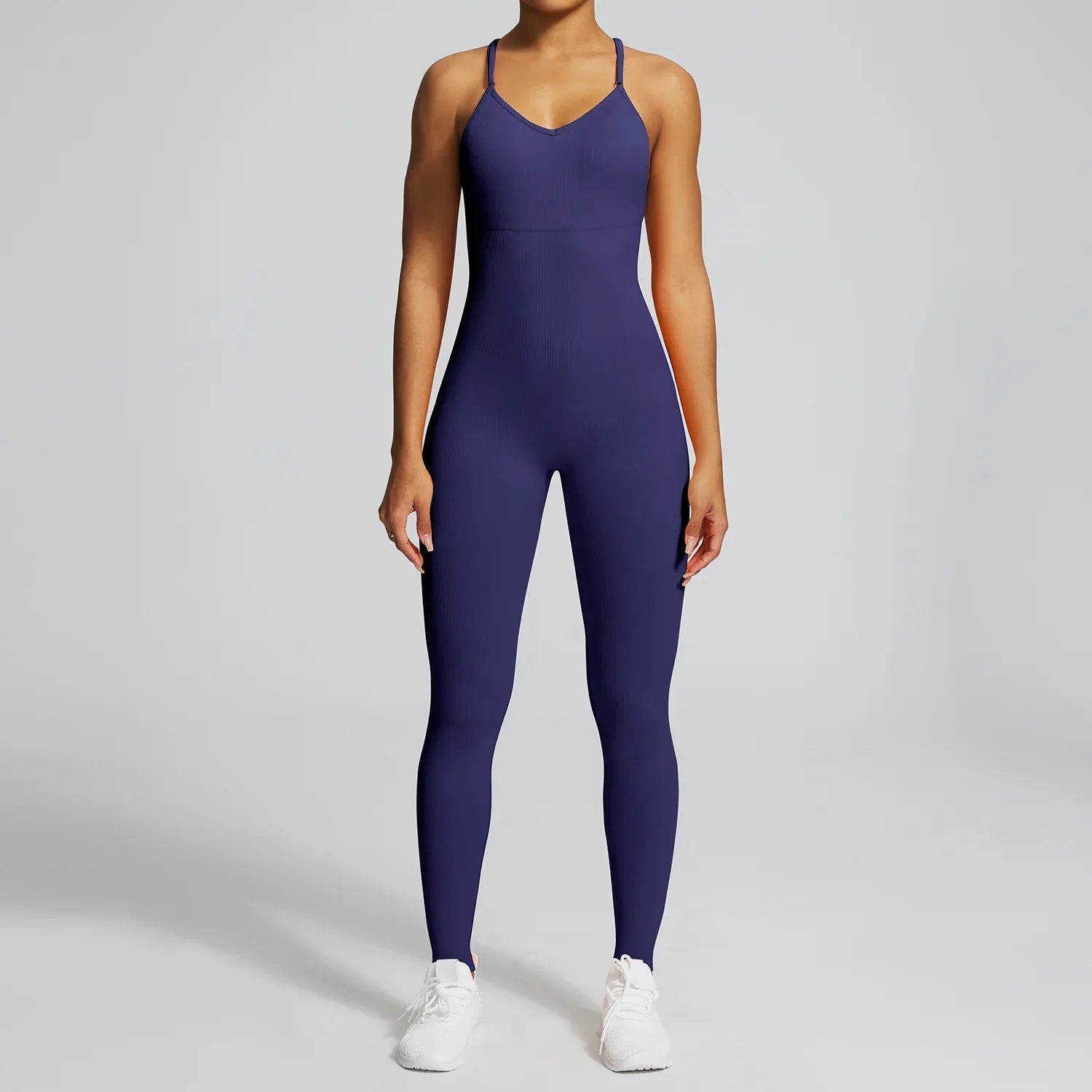 FLOW FLOW Onesie Navy / S (US 2-4) / Long The Flexile Adjustable Strap Cross Back Athletic Active Onesie Bodysuit
