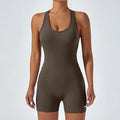 FLOW FLOW Onesie Espresso / S (US 2-4) / Short The Flux Racer Back Athletic Active Onesie Bodysuit