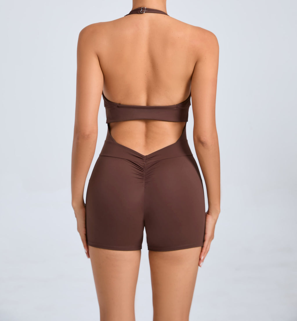 FLOW FLOW Onesie The Poise Backless Adjustable Halter Onesie with Side Pockets