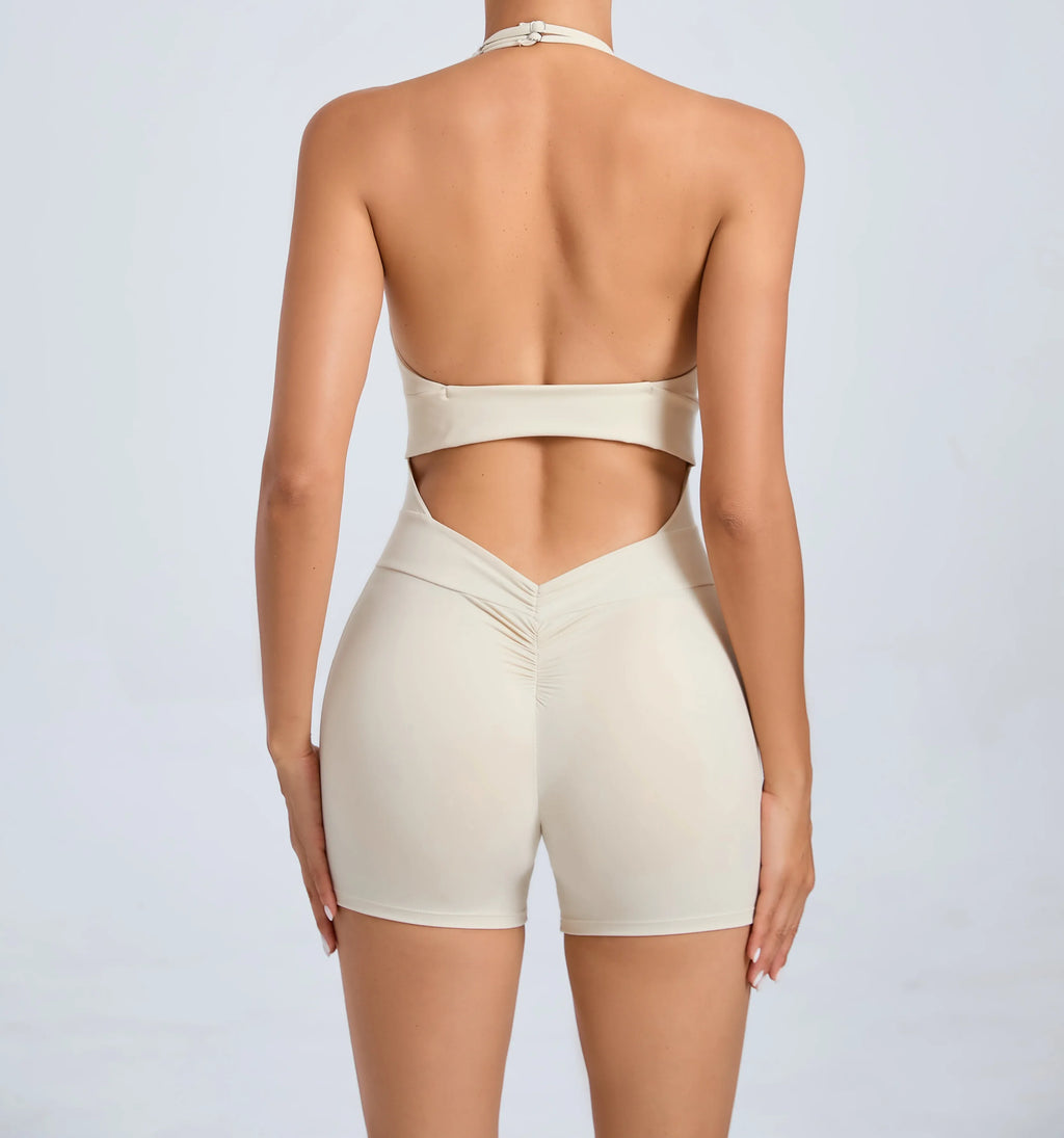 FLOW FLOW Onesie The Poise Backless Adjustable Halter Onesie with Side Pockets