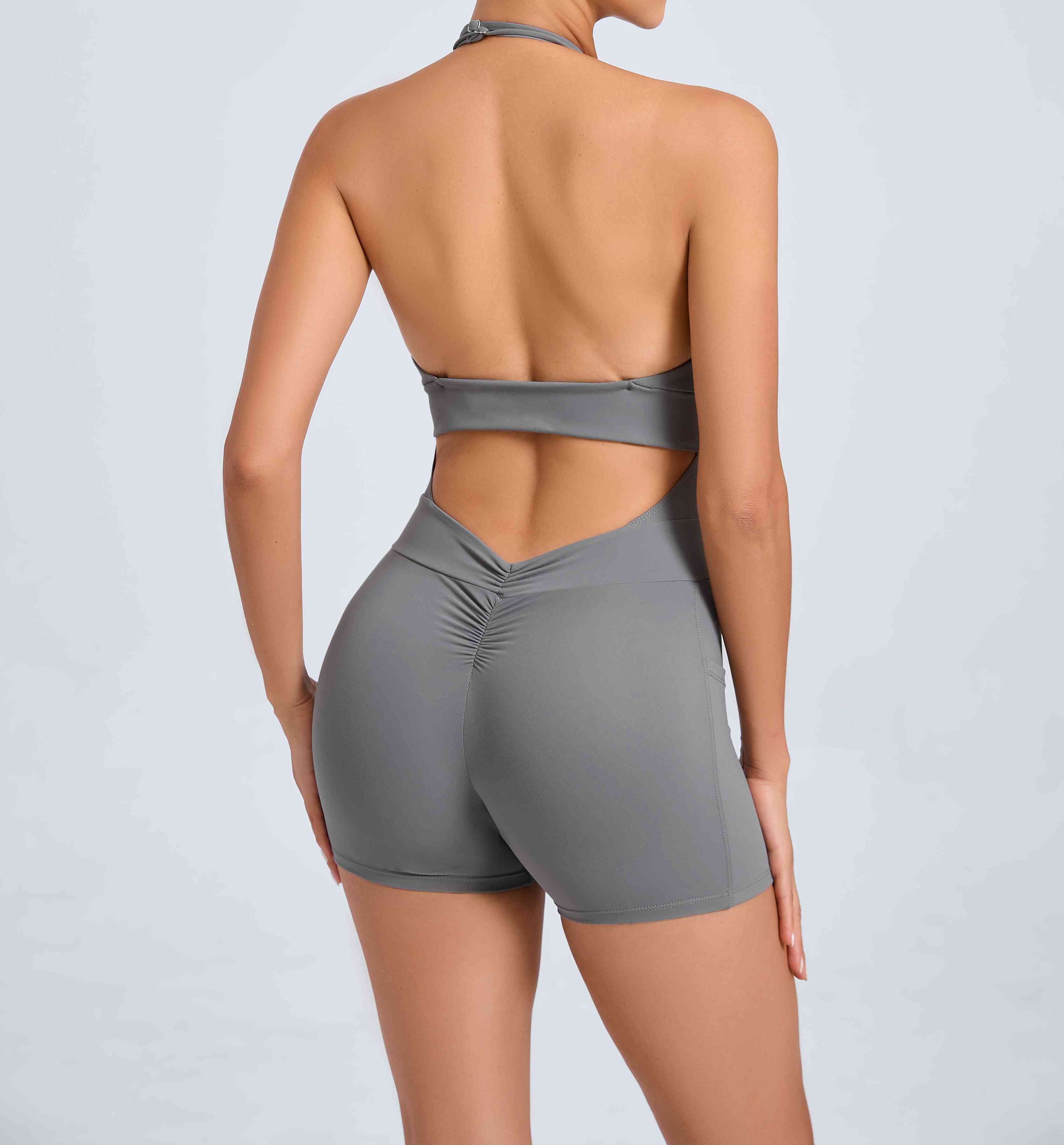 FLOW FLOW Onesie The Poise Backless Adjustable Halter Onesie with Side Pockets