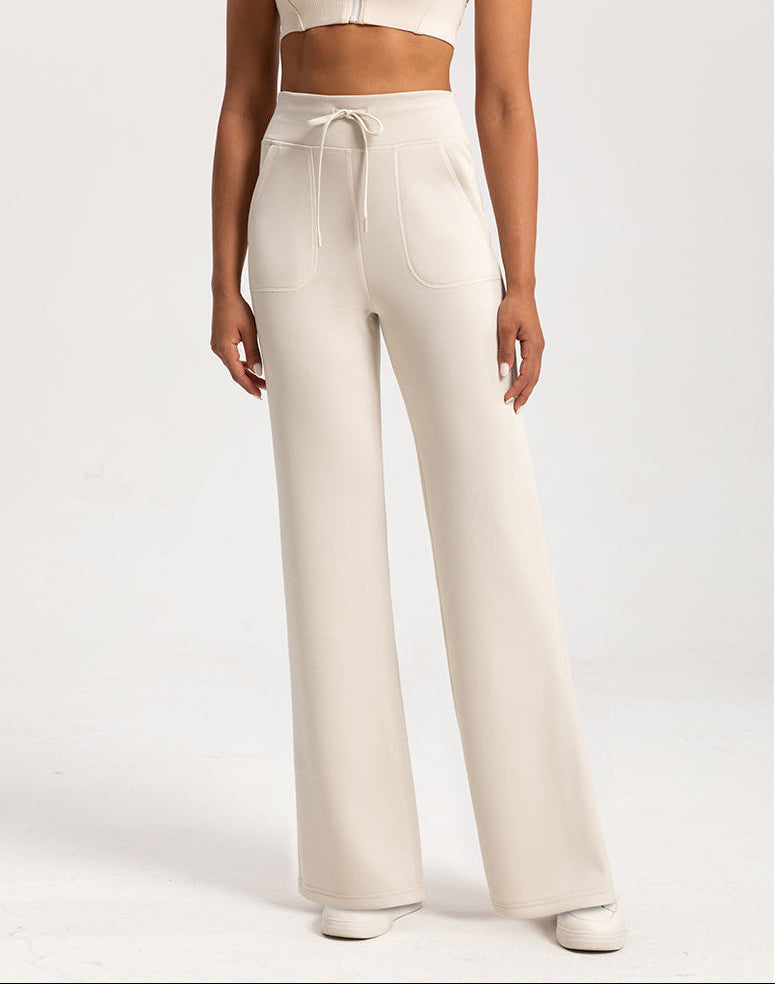 FLOW FLOW Pants S (US 2-4) / Light Ivory The Aura Breathable Loose-Fit Athleisure Pants