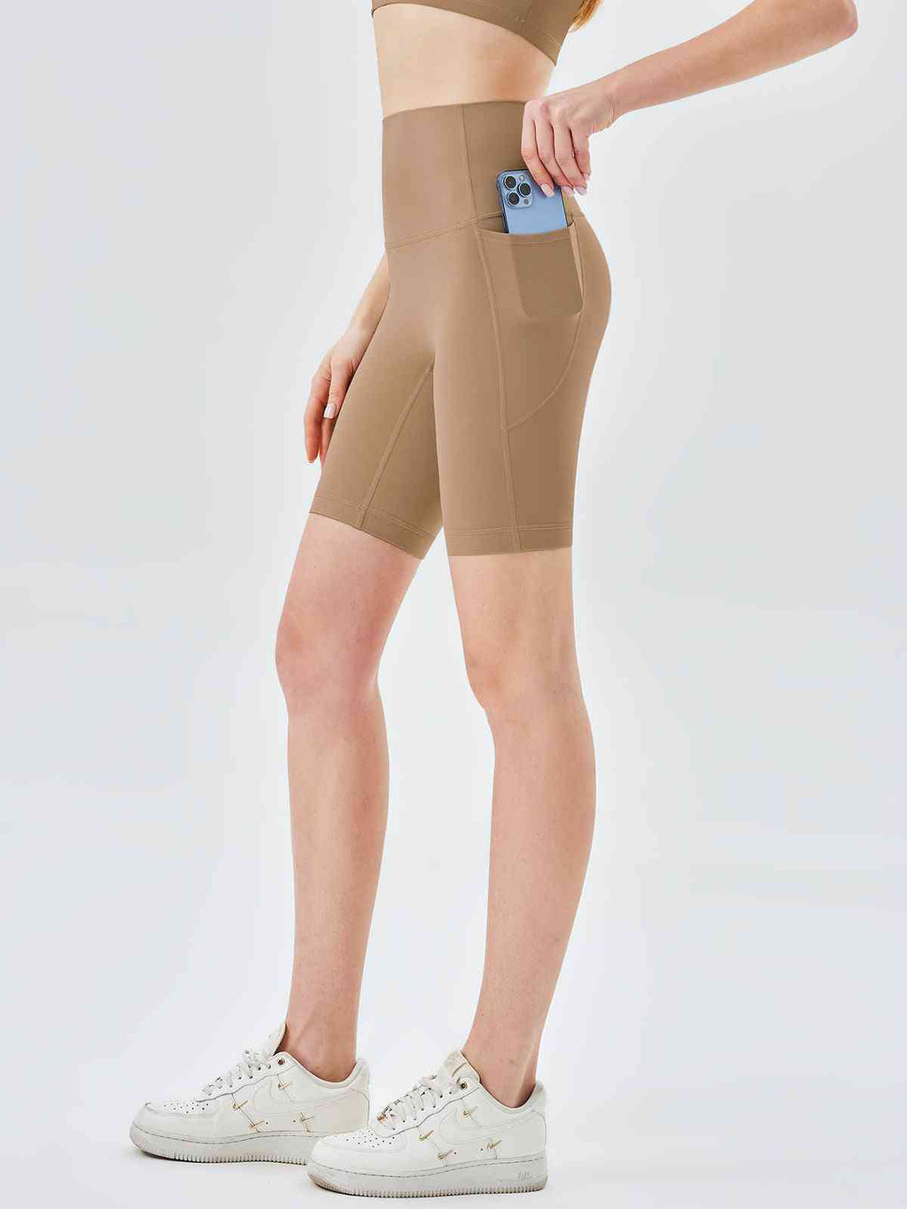 FLOW FLOW Shorts Flexible High-Waist Biker Shorts with Side Pocket