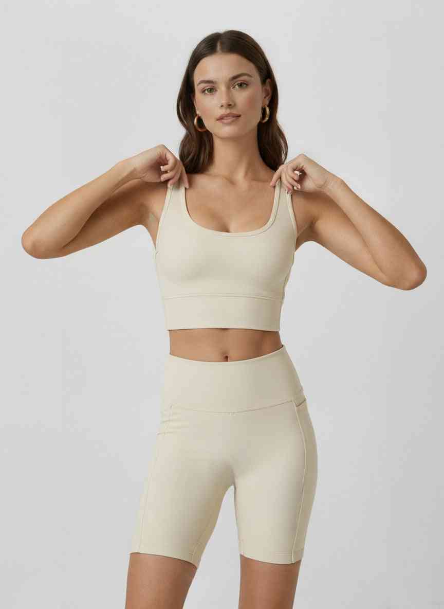 FLOW FLOW Shorts Flexible High-Waist Biker Shorts with Side Pocket