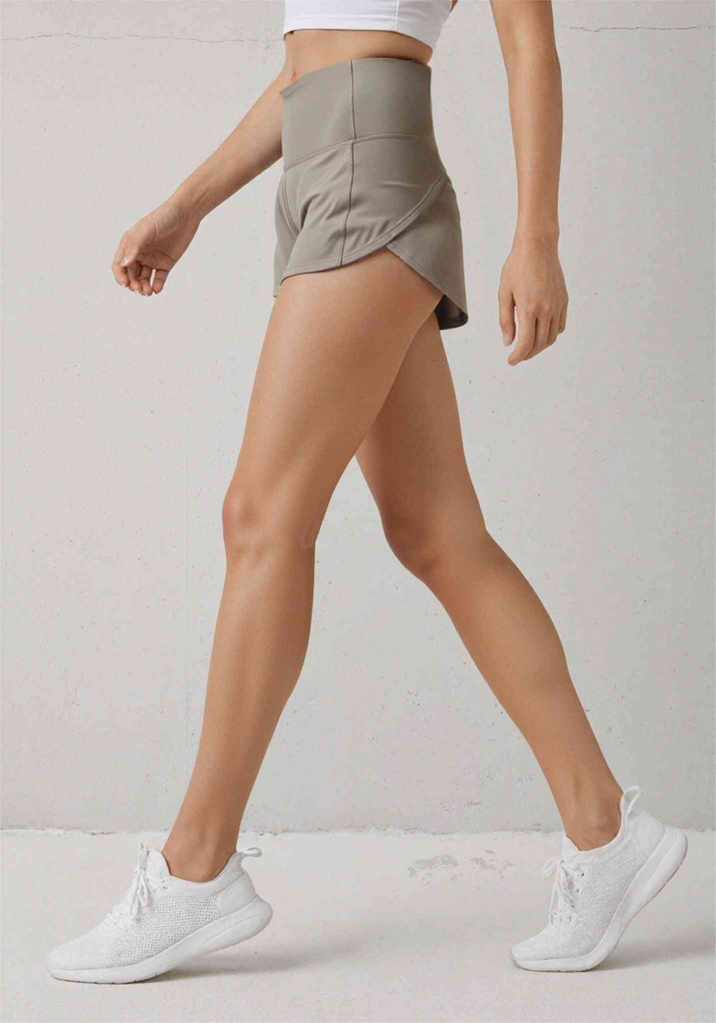 FLOW FLOW Shorts Khaki / S (US 2-4) Speed Up Lightweight Running Shorts with Zip Pocket