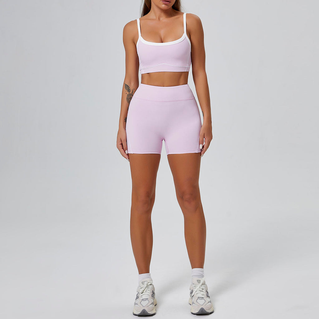 FLOW FLOW Shorts The Rhythm Color Block High-Waist Active Athletic Biker Shorts