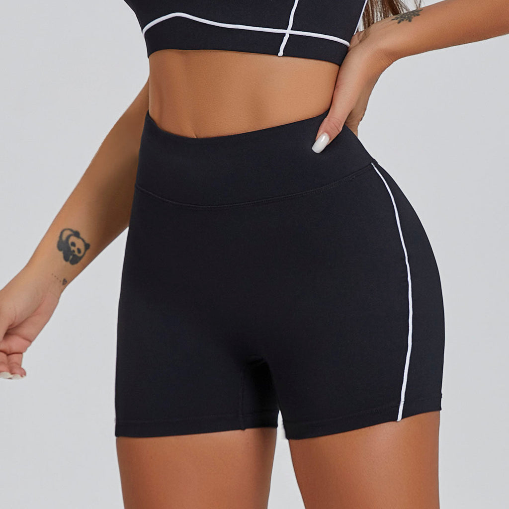 FLOW FLOW Shorts The Rhythm Color Block High-Waist Active Athletic Biker Shorts