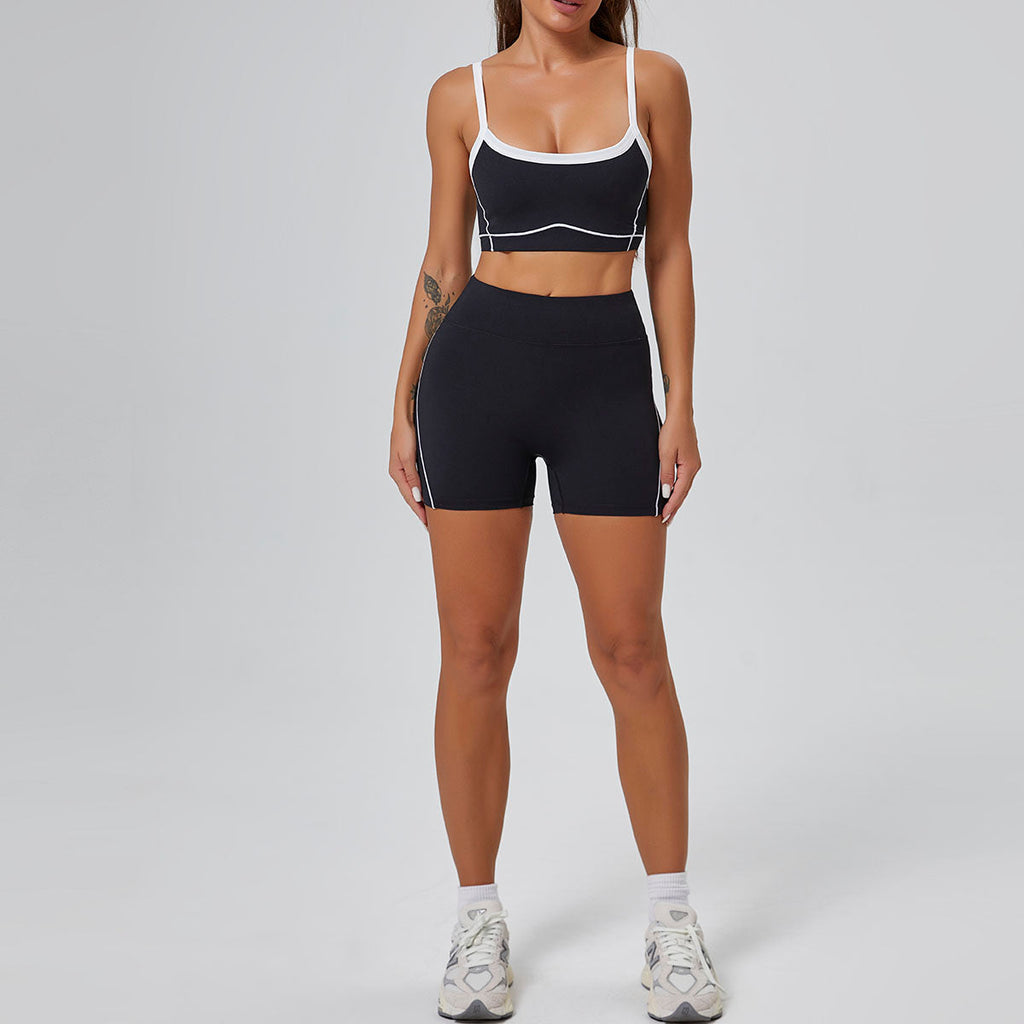 FLOW FLOW Shorts The Rhythm Color Block High-Waist Active Athletic Biker Shorts