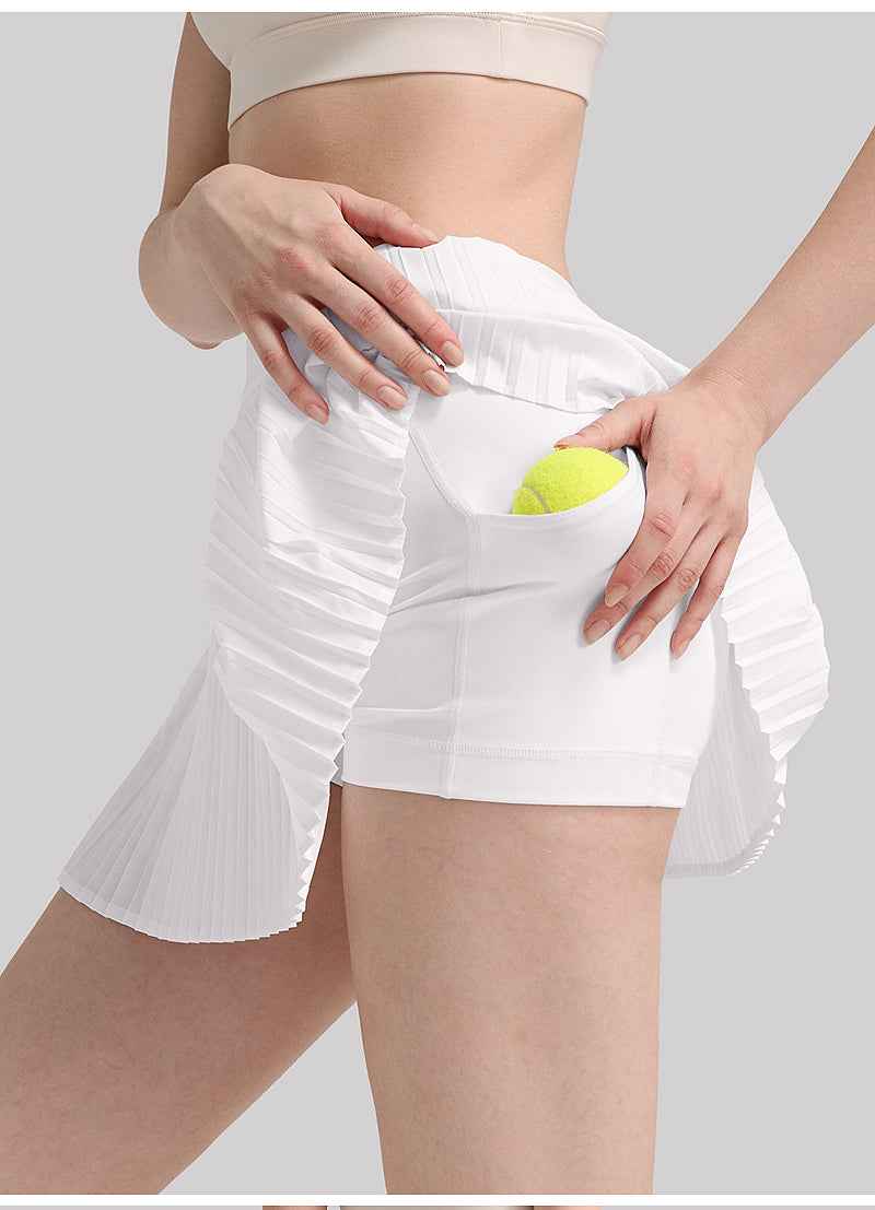 FLOW FLOW Skirt Agile Pleated Lightweight Tennis Skirt with Built-In Shorts