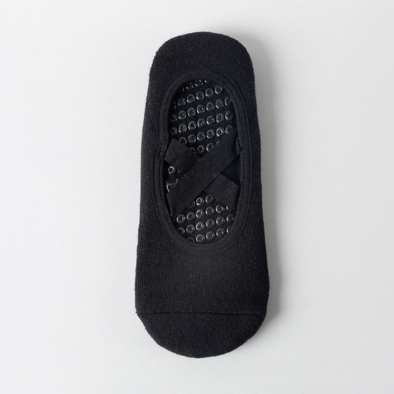 FLOW FLOW Socks Black / One size（35-40） Inner Balance Cross-Strap Grip Non-slip yoga Socks