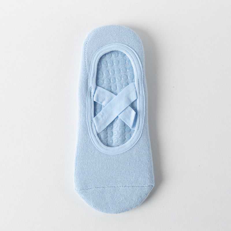 FLOW FLOW Socks Light Blue / One size（35-40） Inner Balance Cross-Strap Grip Non-slip yoga Socks