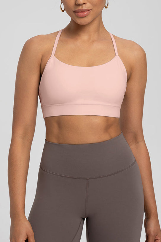 FLOW FLOW Sports Bra Light Pink / S (US 2-4) Comfort Zone Thin Strap Sports Bra Top