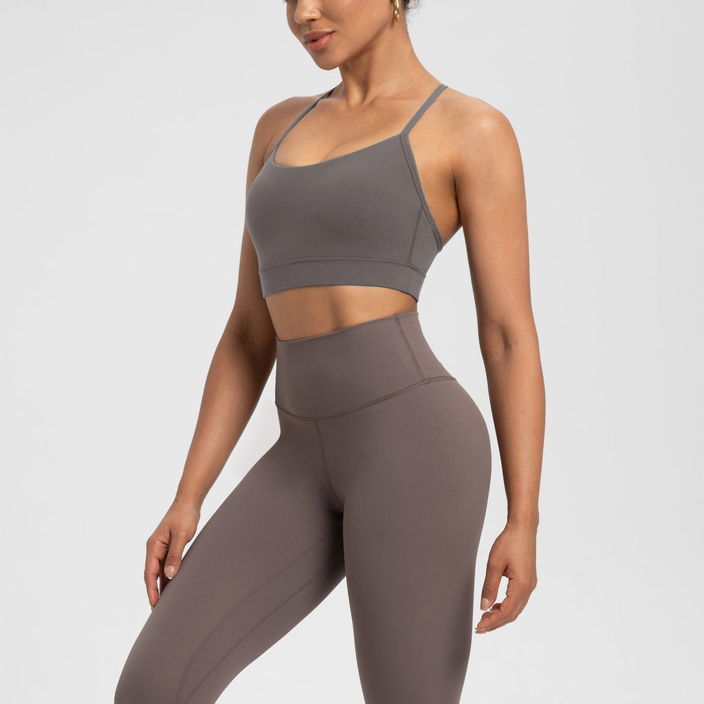 FLOW FLOW Sports Bra Smoky Quartz / S (US 2-4) Comfort Zone Thin Strap Sports Bra Top