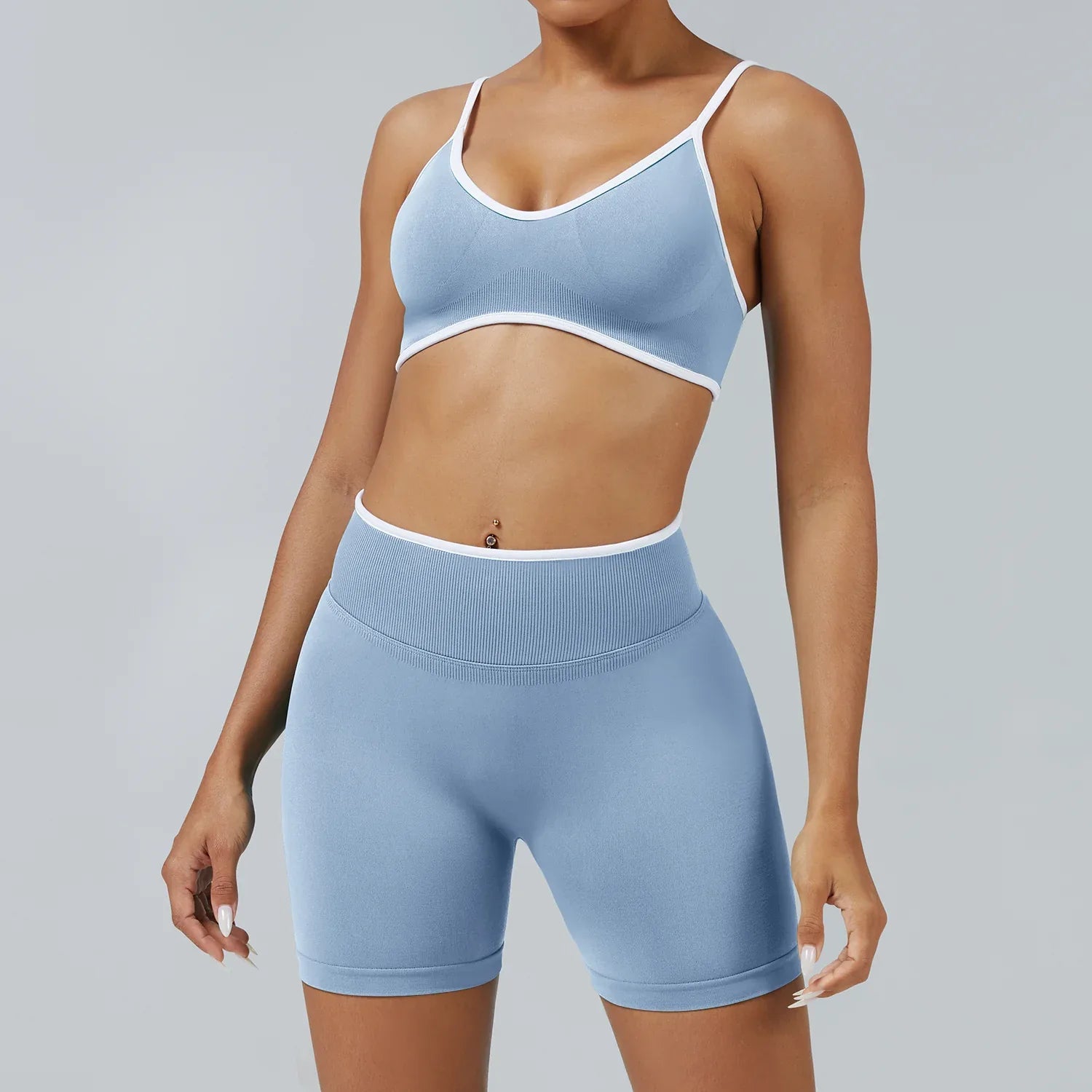 FLOW FLOW Sports Bra XS (US 0-2) / Dusty Blue / Sports Bra The Elevate Seamless High Support Sports Bra Top