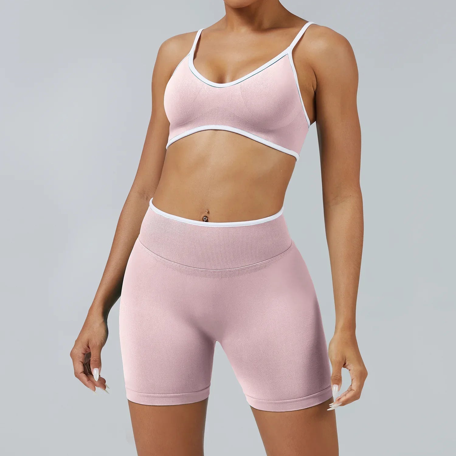 FLOW FLOW Sports Bra XS (US 0-2) / Light Pink / Sports Bra The Elevate Seamless High Support Sports Bra Top