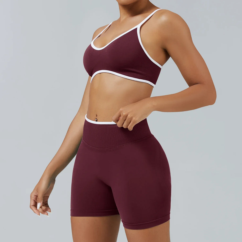 FLOW FLOW Sports Bra XS (US 0-2) / Red Wine / Sports Bra The Elevate Seamless High Support Sports Bra Top