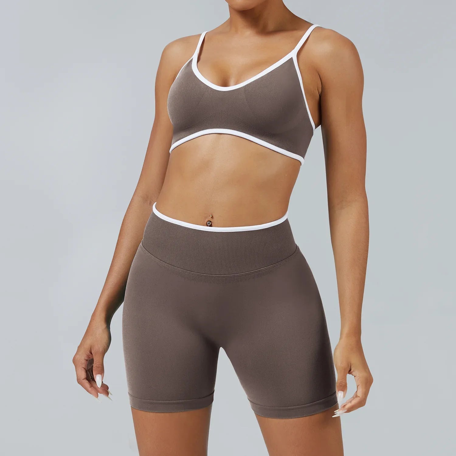 FLOW FLOW Sports Bra XS (US 0-2) / Mocha / Sports Bra The Elevate Seamless High Support Sports Bra Top
