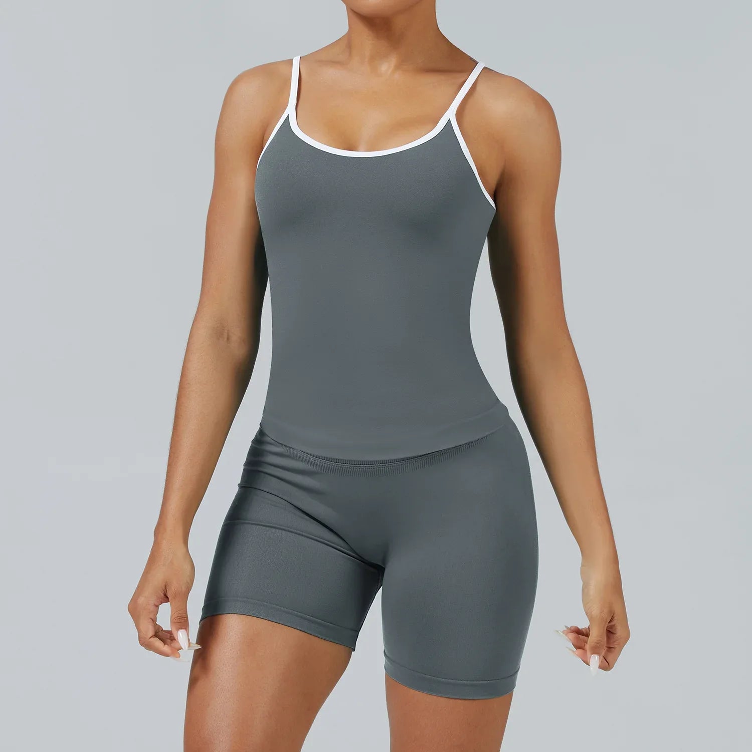 FLOW FLOW Sports Bra XS (US 0-2) / Dark Gray / Strappy Top The Elevate Seamless High Support Sports Bra Top