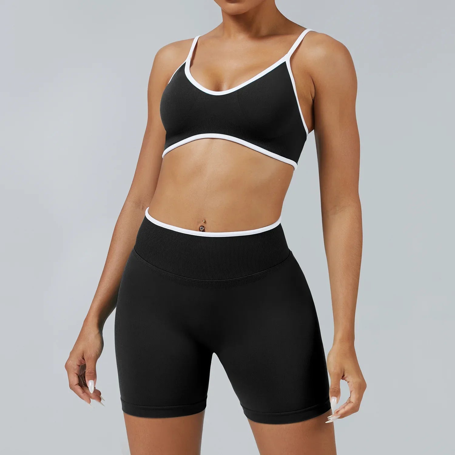FLOW FLOW Sports Bra XS (US 0-2) / Black / Sports Bra The Elevate Seamless High Support Sports Bra Top