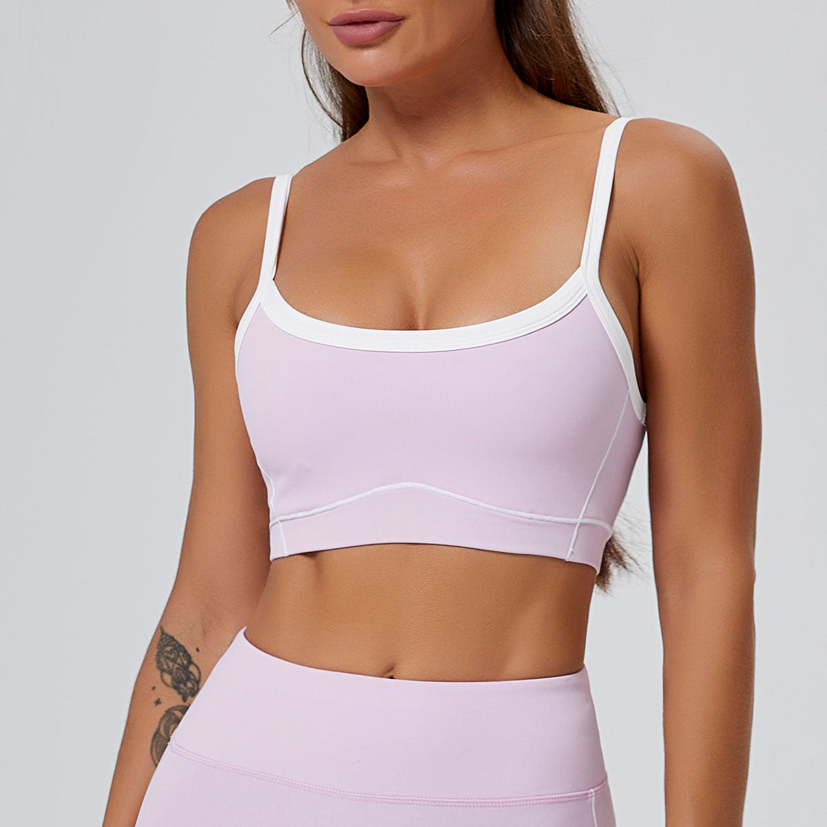 FLOW FLOW Sports Bra Pink / S (US 2-4) The Rhythm Color Block Active Sports Bra