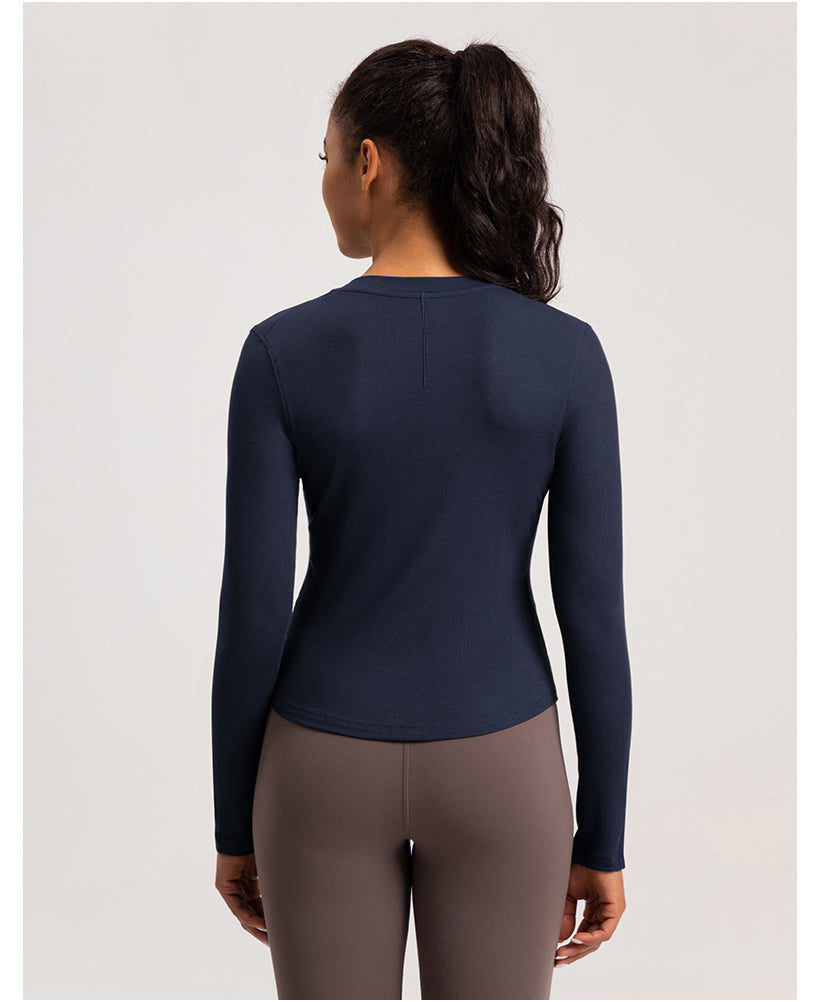 FLOW FLOW Top The Infinity Modal Henley Athleisure Shirt Top