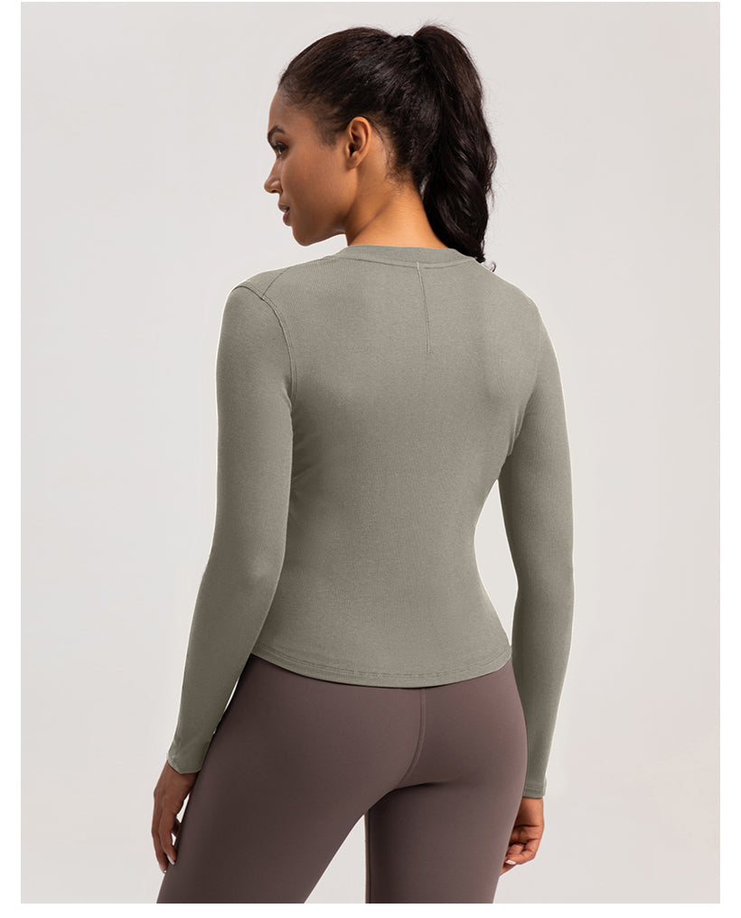 FLOW FLOW Top The Infinity Modal Henley Athleisure Shirt Top
