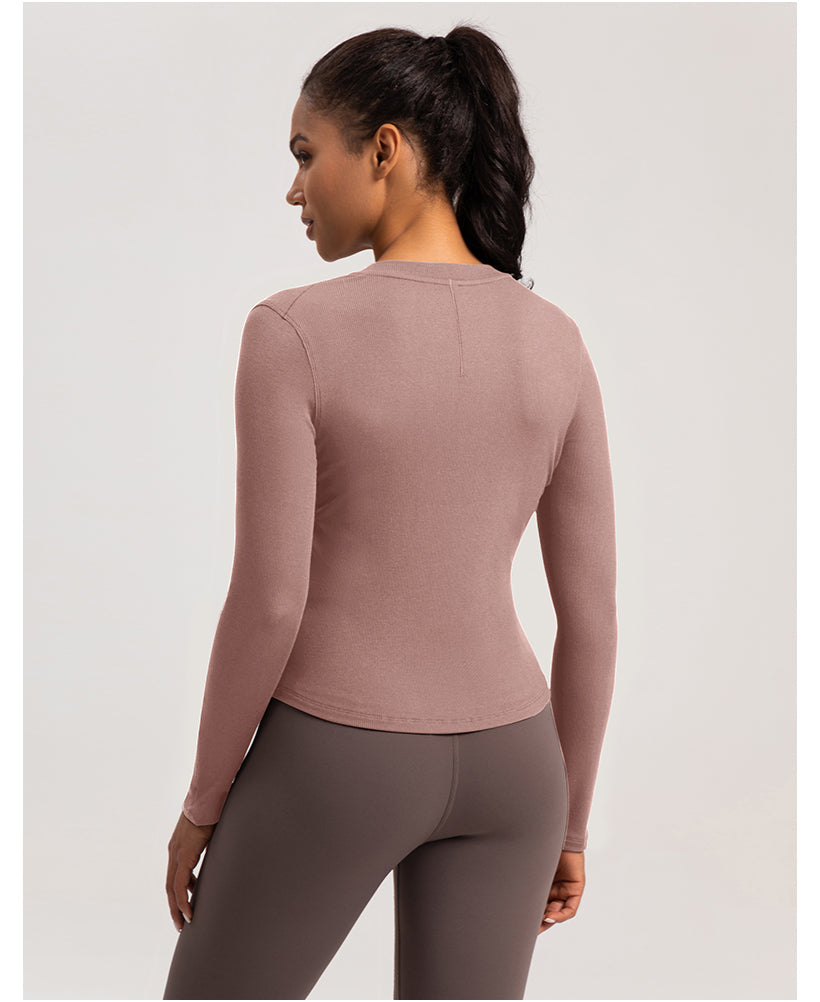 FLOW FLOW Top The Infinity Modal Henley Athleisure Shirt Top