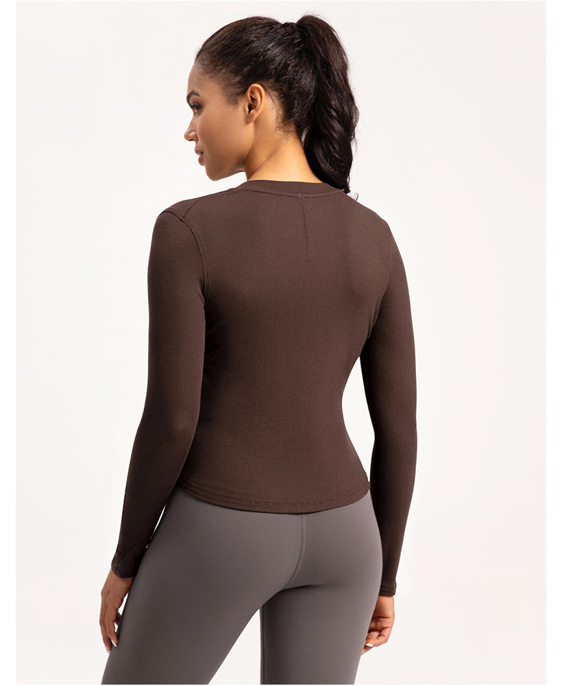 FLOW FLOW Top The Infinity Modal Henley Athleisure Shirt Top