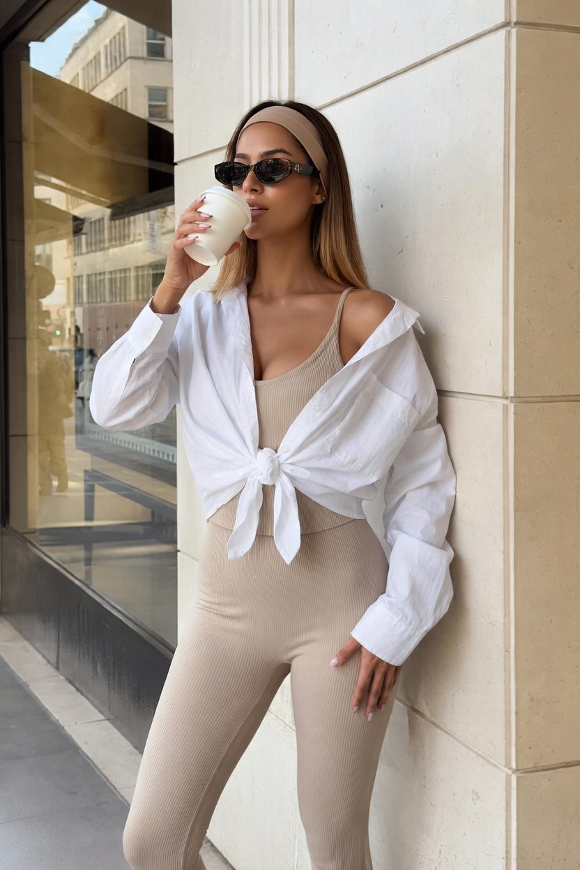 The Breeze Cross Back Flared Athletic Active Onesie Bodysuit